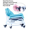 Backrest Rolling Stool with Brakes VAPAA TAIDE Rolling Chair Heavy