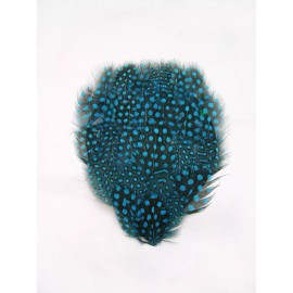 Pretty-Plumes Turquoise Guinea Pheasant Feather Pads 12 Pc Hat Headband Purse Sew or Glue on