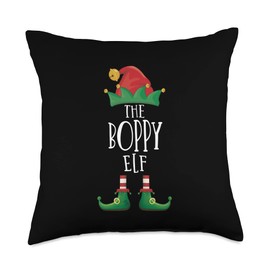Boppy Elf Funny Family Matching Group Christmas Party Elf Throw Pillow
