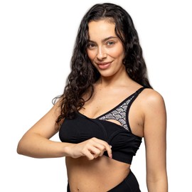 BABYGO® Sensory Materntiy Bra | Visual Stimulation | Comfort Breastfeeding, Pregnancy & Postpartum | Seamless, Wireless & Super Soft Nursing Bra (UK, Alpha, L, Regular, Regular, Standard, Sensory)