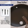 DeerValley DV-1U303B Black Undermount Bathroom Sink 18'' x 15'' Oval