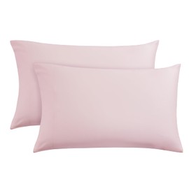 TOSMO Luxury Pillow Case Set of 2-100% Viscose from Bamboo - Silky Soft, Oeko Tex, Breathble & Cooling Pillow Cases with Envelope Closure (Standard / 20x26, Pale Pink)