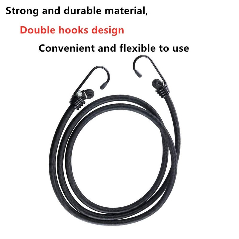 DARENYI 2m Heavy Duty Bungee Cords with Hooks, 4 Pack