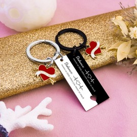 Ibiwe Matching Keychains for Couples Long Distance Relationship Gifts Drive Safe Keychain for Him Boyfriend Girlfriend Going Away GifIbiwets for Husband Wife Jewelry