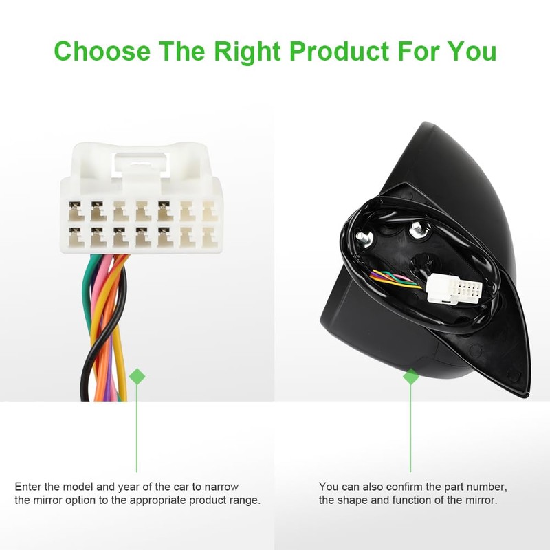 SCITOO Passenger Side View Mirror Compatible with 2022 2023 2024