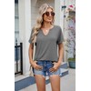 Today Deals+Prime 2025 2025 Womens Summer Tops Short Sleeve V-Neck