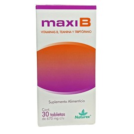 NATUREX Maxi B vitamina b teanina y triptófano 30 tabletas