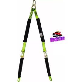 BA New! Hi Viz Low Profile Soft V Strap Bridle Exotic Vehicles Rollback Car Hauler