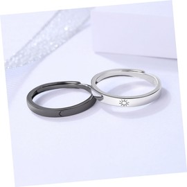 SAFIGLE 1 Pair Adjustable Sun and Moon Couple Rings for Him and Her Creative Promise Rings with Unique Design Lovers Lightweight and Comfortable Fit