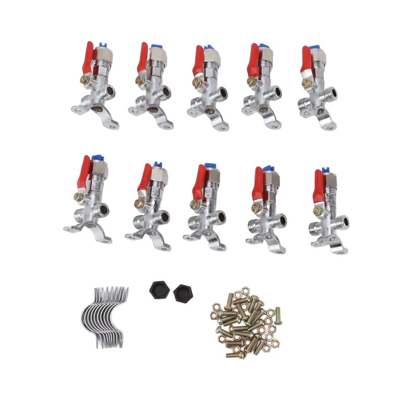10PCS Atomizing Spray Nozzle Set Zinc Alloy Agricultural Plant Water