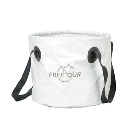 Baiao Folding Water Bucket, 20L Portable Collapsible Bucket Camping Storage Container Wash Basin for Traveling Hiking Fishing Boating Gardening Car Washing(White)