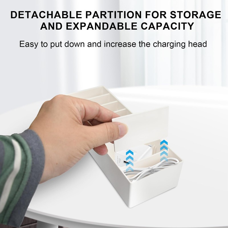 Culinavog Cable Organiser, 2 PCS Cable Storage Box with Adjustable