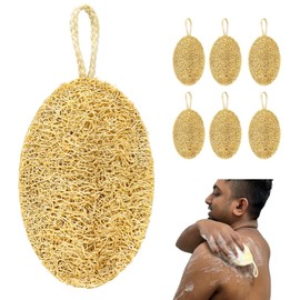 WNYDTSOG 6 Stücke Natürlicher Luffa-Peeling-Körper-Peeling, Dusche Luffa für Rücken und Gesicht Haut, Rücken-Peeling für Männer, Scrub Schwämme Schwämme, Non-Scratch