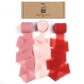 Earth Tone Ribbon Assortment - 3 Colors 1.5" Wide | Bohemian Wedding Ribbon for Gift Wrapping, Rustic Bouquets & Shabby Chic DIY