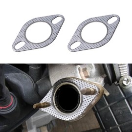 QZTYTY 2PCS Car Exhaust Gasket, High Temp Exhaust Gasket, Ultra Seal 2-Bolt 3-Inch Exhaust Flange Gasket Standard Exhaust Gasket, Car Accessories Exhaust Gasket Set Used for Exhaust Turbo (3inch)