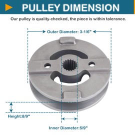 SCBHWJ Transmission Drive Pulley (M127358) Original Equipment Fits John De ere LT155 LT166 S 1642 1846HS 1742HS M127358 2546 2046