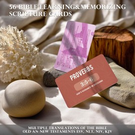 Pacify Bible Memory Verse Flash Cards, Weekly Scripture Cards, Multi-Translation Old & New Testament: ESV, NLT, NIV, KJV