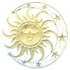 FRANK FLECHTWAREN Wall Decoration Sun, Moon and Stars, Metal, Dimensions:
