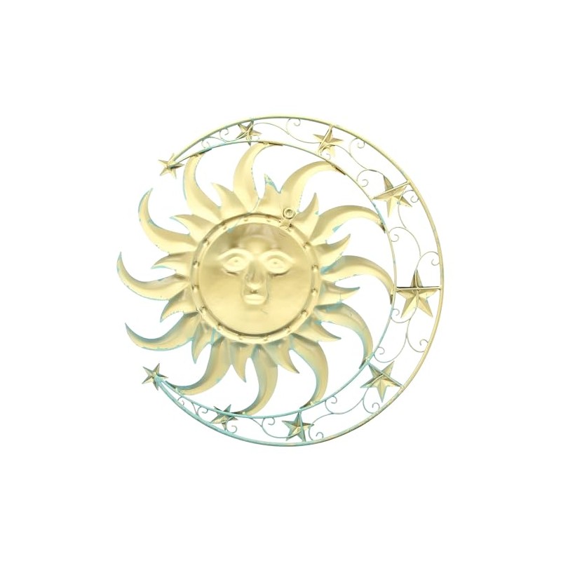 FRANK FLECHTWAREN Wall Decoration Sun, Moon and Stars, Metal, Dimensions: