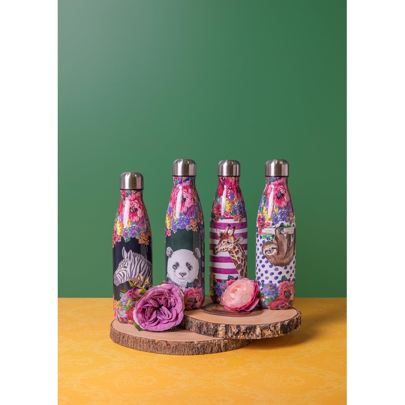 Mikasa Wild at Heart 500ml Water Bottle, Sloth, Sleeved