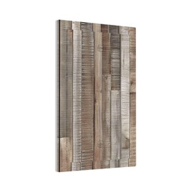 Nijuodnijir Light Switch Cover Plate Rustic Brown Wood Splicing Wooden Boards 1 Gang No Device Blank Electrical Wall Plates Faceplate Decorative Switch Plate For Farmhouse Cabin Decor