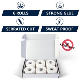 HELETIC HELETIC Premium Athletic Tape – 1.5-Inch Wide White Sports Tape for Athletes – Strong Adhesive, Sweat-Resistant for Wrists, Ankles, and Fingers – Ideal for Trainers, Gymnastics, and Recovery