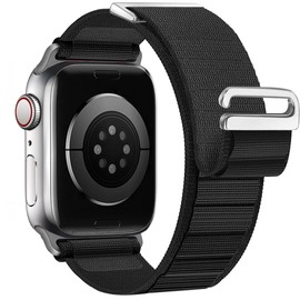 MroTech Alpine Loop Compatible with Watch Strap Ultra 2 1 49 mm 46 mm 45 mm 44 mm 42 mm Series 1 2 3 4 5 6 7 8 9 10, Nylon Sports Straps for Watch SE SE2 Ultra Ultra2 Women Men, 49/46/45/44/42, Black