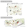 Runtoo Bird Wall Decals Peel and Stick Tree Branch Wall