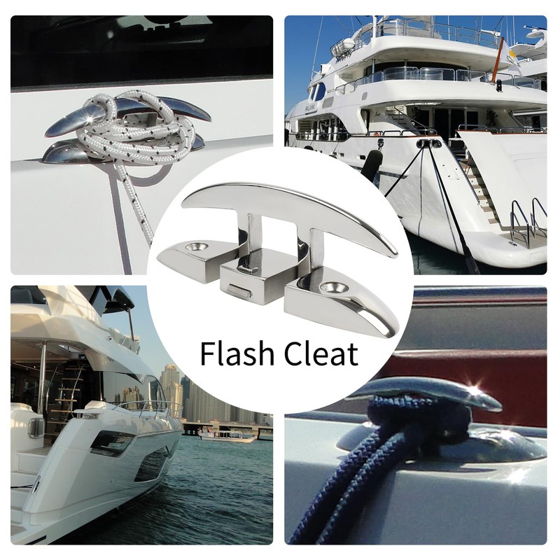 6 Inch Boat Folding Cleat, 316L Stainless Steel Flip-Up Dock