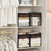 Roobyl Storage Cube Organizer with Clear Window, Linen Collapsible Storage