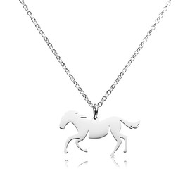 Horse Gifts for Women - 18+2 Inch Stainless Steel Horse Chain Necklace for Daughter Dainty Horse Pendant Necklace Horse Jewelry for Sister Horse Gifts for Family Women Horse Lovers Luck Jewelry.