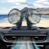 Electric Car Fan 360° Rotatable DoubleHead 5 Blades 2 Speeds
