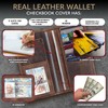 F&L CLASSIC Men's RFID Vintage Look Genuine Leather Long Bifold