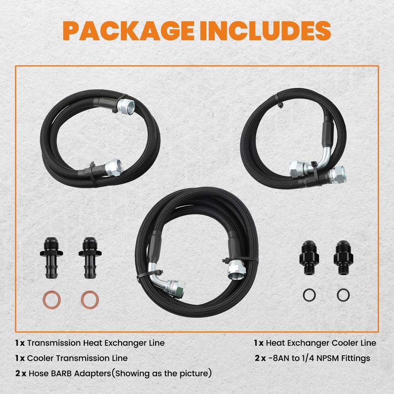 maXpeedingrods 48RE Transmission Cooler Lines Kit for Dodge Ram 2500/3500