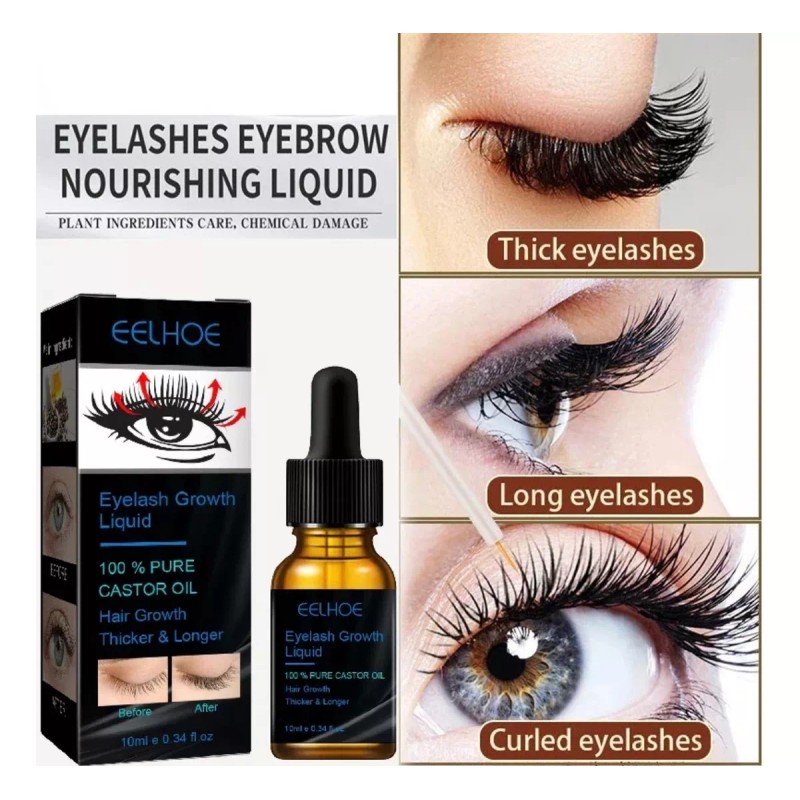 Eelhoe Suero Para Crecimiento De Pestañas Eelhoe Castor Oil 10
