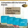 Klare Ware 11 Cup Replacement Lids/Covers for Pyrex 7212 &