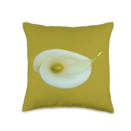Calla Lily Easter Flower Cut Out Throw Pillow