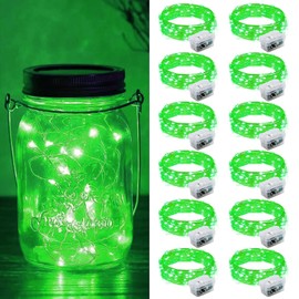 Fairy Lights Battery Operated, String Lights Battery Powered 7ft 20 Led Twinkle Lights (Green, 12)
