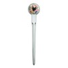 Black Cat Hiding in Spring Flowers Classic Chrome Plated Metal