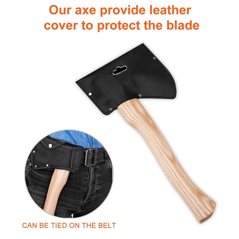 Camping Axe, 15inch Outdoor Hatchet Chopping Axe for Wood Splitting