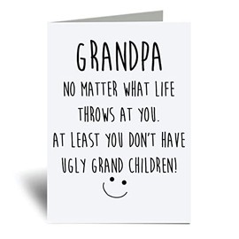 60 Second Makeover Grandpa Ugly Grand Children Greeting Card Daddy Funny Fathers Day Funny Birthday Present