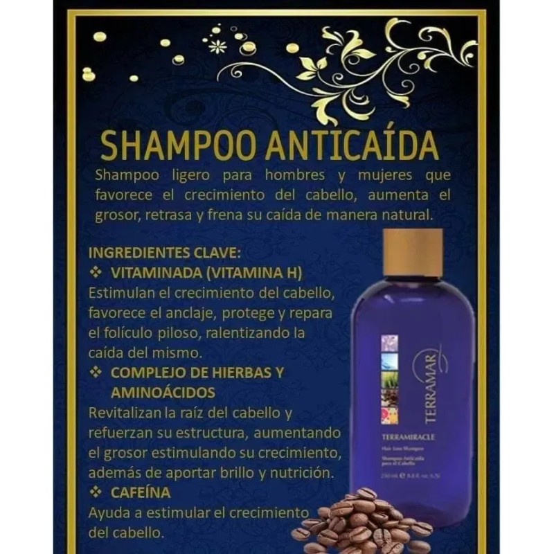 Pack 3 Set Anticaida Shampoo + Suero Crecimiento + Gel