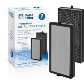 Fette Filter - KF465 True Hepa H13 Filter Set Compatible with Kenmore SMART 2300e Air Purifier Model PM4030 with 3 Stage Filtration Part # KF465 Includes 2 Replacement Filters.