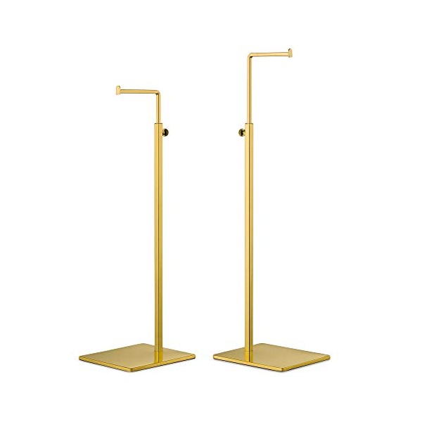YIFU DISPLAY Purse Display Stand - 2 Pack Polished Gold