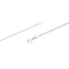 NKlaus Genuine 925 Sterling Silver Snake Chain Diamond-Coated 1.10 mm Wide, Sterling Silver, No Gemstone