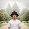 RUNQIU Bucket Hat, Foldable, Integrated Storage, Compact, UV Protection Hat,