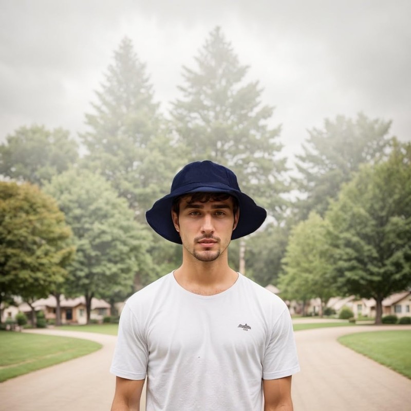 RUNQIU Bucket Hat, Foldable, Integrated Storage, Compact, UV Protection Hat,