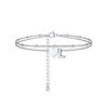 PROSTEEL Women Heart Anklet, L Letter Initial Ankle Bracelet, Adjustable