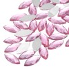 sourcing map 100 Pcs Acrylic Horse Eye Gems, Light Pink
