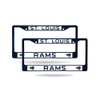 St Louis Rams Nummernschild-Rahmen-Set, verchromt, Metall, Blau lackiert